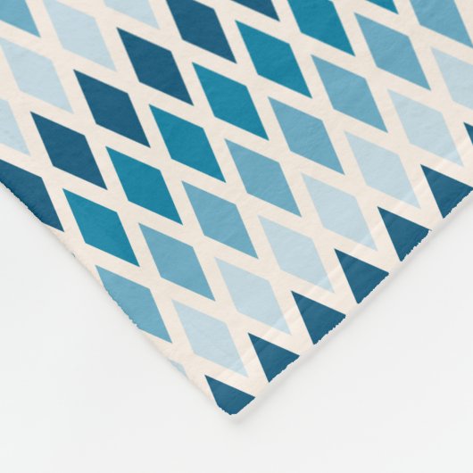 Blue Diamond Ombre Fleece Deken (Hoek)