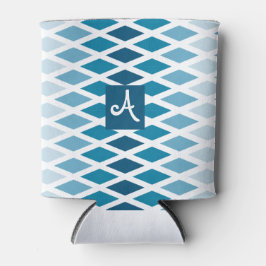Blue Diamond Ombre Monogram Blikjeskoeler