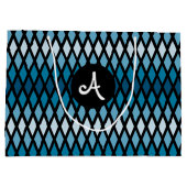 Blue Diamond Ombre Monogram Groot Cadeauzakje (Achterkant)