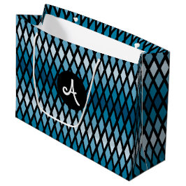 Blue Diamond Ombre Monogram Groot Cadeauzakje