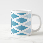 Blue Diamond Ombre Monogram Grote Koffiekop (Rechts)