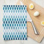 Blue Diamond Ombre Monogram Theedoek (Quarter Fold)