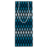 Blue Diamond Ombre Monogram Wijn Cadeautas (Achterkant)