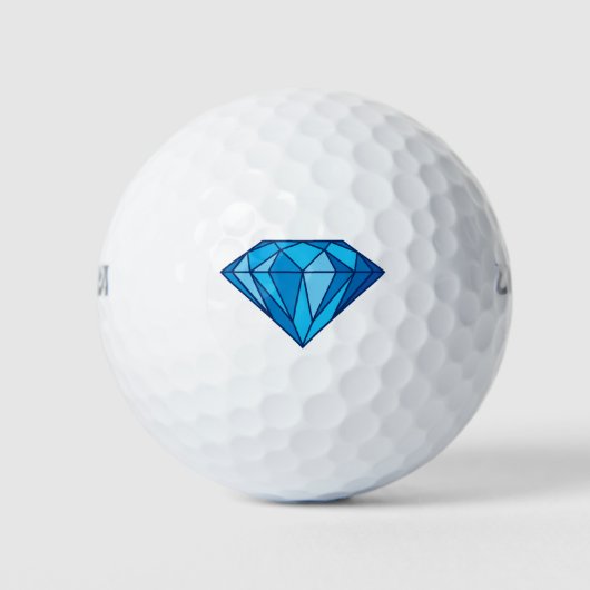 Blue Diamond op Golf Balls Golfballen (Voorkant)