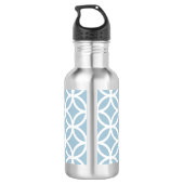 Blue Diamond Pattern - Aangepast Waterfles (Achterkant)