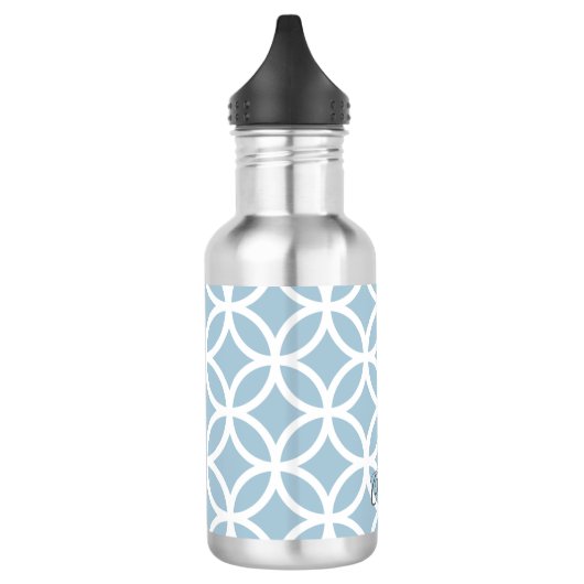 Blue Diamond Pattern - Aangepast Waterfles (Links)