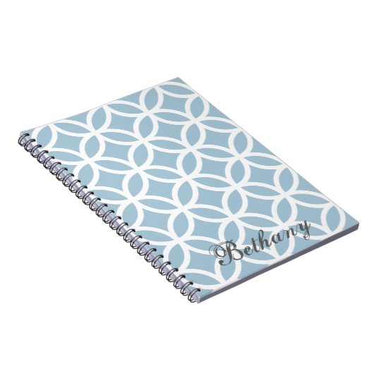 Blue Diamond Pattern - Notitieboek op maat (Rechterzijde)