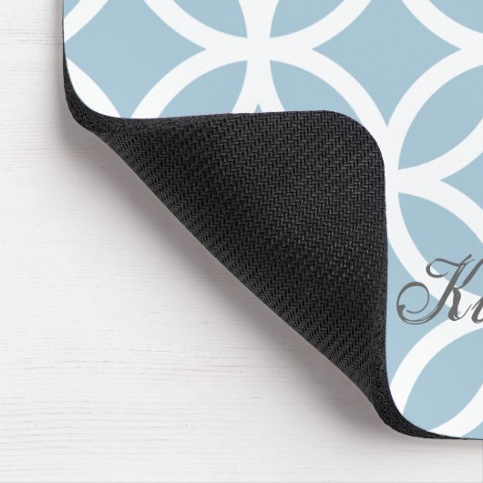Blue Diamond Pattern Personalized Mousepad Muismat (Hoek)