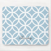 Blue Diamond Pattern Personalized Mousepad Muismat (Voorkant)