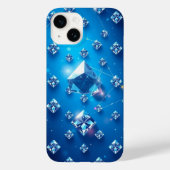 Blue Diamond Pattern – Stijlvol mobiel Case-Mate iPhone Case (Achterkant)