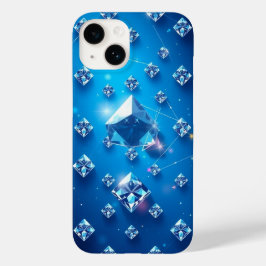Blue Diamond Pattern – Stijlvol mobiel Case-Mate iPhone 14 Hoesje