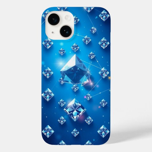 Blue Diamond Pattern – Stijlvol mobiel Case-Mate iPhone Case (Achterkant)