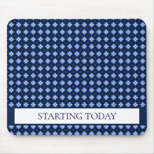 Blue Diamond Patterned Muismat