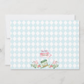 Blue Diamond Photo Alice One-derland 1st Birthday Kaart (Achterkant)