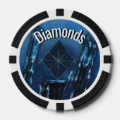Blue Diamond Poker Chip (Voorkant)
