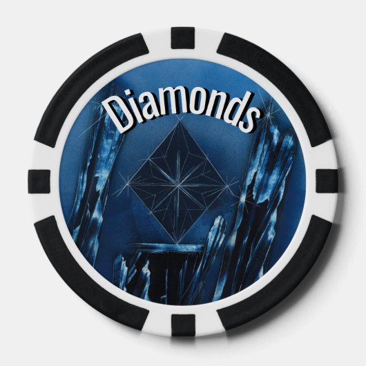 Blue Diamond Poker Chip (Voorkant)