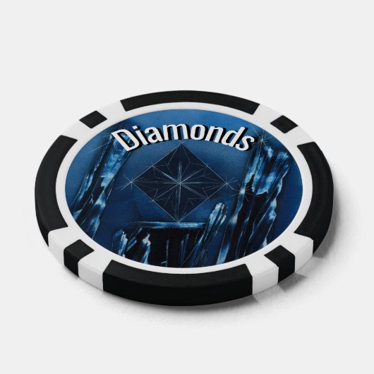Blue Diamond Poker Chip (Enkel)
