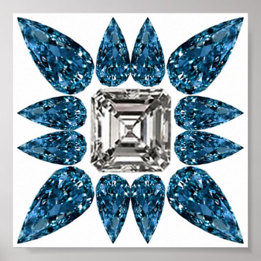 Blue Diamond Poster (Voorkant)