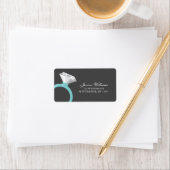 Blue Diamond Ring Vrijgezellenfeest Etiket (Insitu)