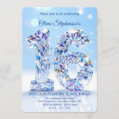 Blue Diamond Sparkle Glamorous Sweet 16 Birthday Kaart (Voorkant)