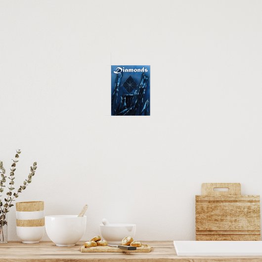 Blue Diamond Spelen Kaart Pak Poster (Keuken)