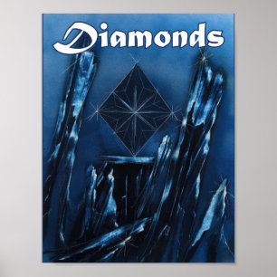 Blue Diamond Spelen Kaart Pak Poster