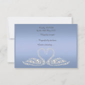 Blue Diamond swan all event rsvp response Kaartje (Achterkant)
