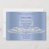 BLUE Diamond SWAN ELEGANT WEDDING Kaart (Voorkant)