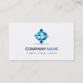 Blue Diamond Symbol - Modern Professional Visitekaartje (Achterkant)