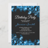 Blue Diamond verjaardagsfeestje uitnodigen Kaart (Voorkant)