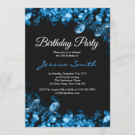 Blue Diamond verjaardagsfeestje uitnodigen Kaart