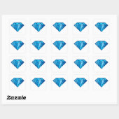Blue Diamond Vierkante Sticker (Vel)