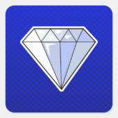 Blue Diamond Vierkante Sticker (Voorkant)