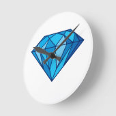 Blue Diamond Wall klok (Hoek)