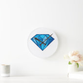 Blue Diamond Wall klok (Huis)