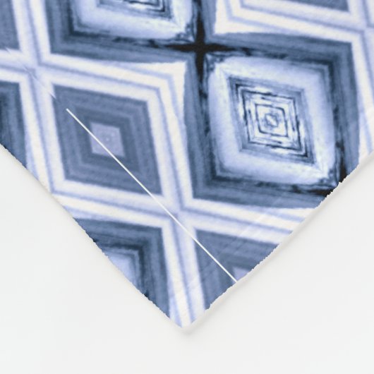 Blue Diamonds Harmony Pattern Fleece Deken (Hoek)