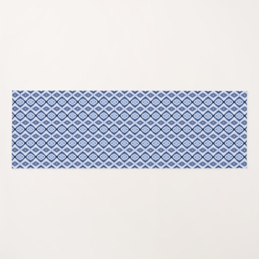 Blue Diamonds Harmony Pattern Yoga Mat (Voorkant (horizontaal))