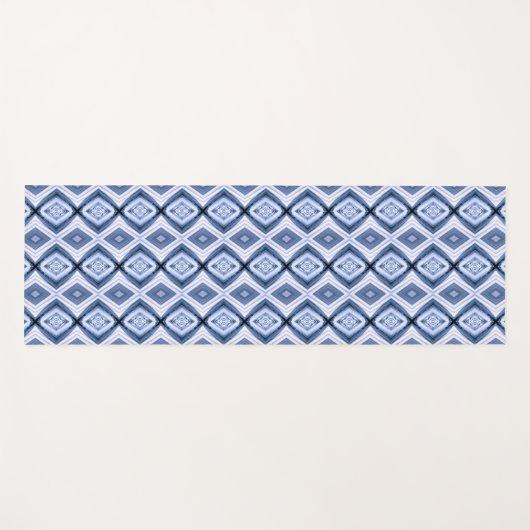 Blue Diamonds Harmony Pattern Yogamat (Voorkant (horizontaal))