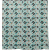 Blue Diamonds Mid Century Modern Shower Curtain Douchegordijn (Voorkant)