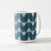 Blue diamonds pattern koffiemok (Voorkant rechts)
