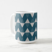 Blue diamonds pattern koffiemok (Voorkant links)