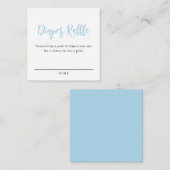 Blue Diaper Raffle Ticket Informatiekaartje (Voorkant / Achterkant)