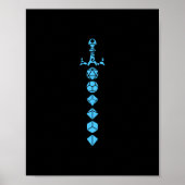 Blue Dice Sword van het Paladin Poster (Voorkant)