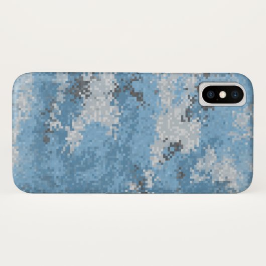 Blue Digi Camo Case-Mate iPhone Case (Achterkant (horizontaal))