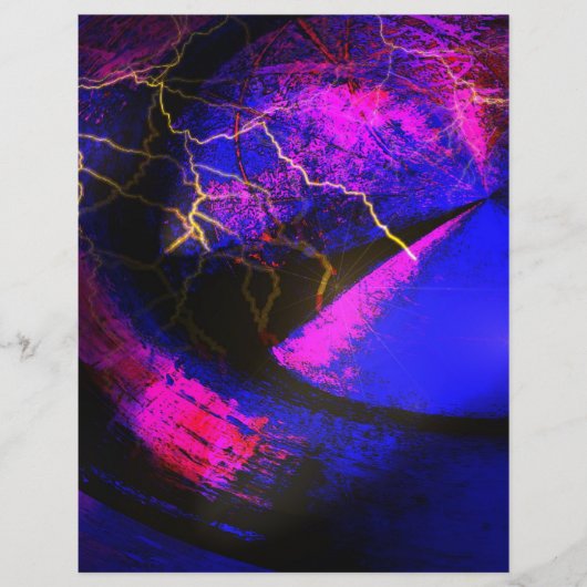 Blue Digital Abstracte Art Flyer (Voorkant)