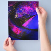 Blue Digital Abstracte Art Flyer (Hand)