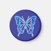 Blue Digital Butterfly, achtergrond aanpassen Magneet (Voorkant)