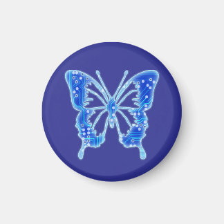 Blue Digital Butterfly, achtergrond aanpassen Magneet