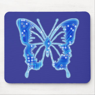 Blue Digital Butterfly, achtergrond aanpassen Muismat