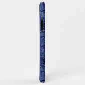 Blue Digital Camo KEEP CALM Jouw tekst Case-Mate iPhone Case (Achterkant/rechts)